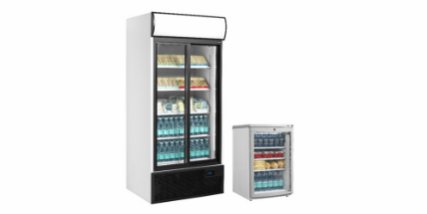 Chladničky - chladicí skříně s prosklenými dveřmi na prodejnu