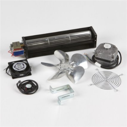 Motor ventilátoru a související součásti